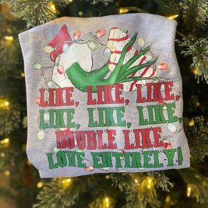 Grinch and Christmas tree cake sweatshirt